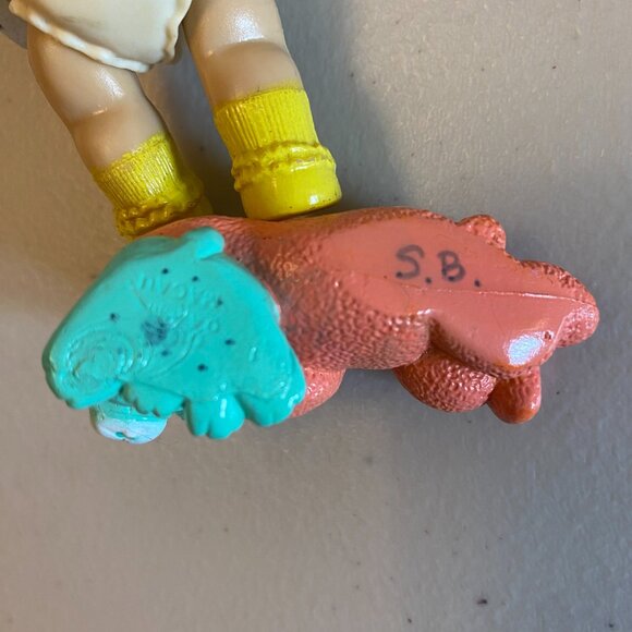 Lot of 5 VTG Cabbage Patch Kids Figures 1980s Toys Minis PVC Girl PJs Baby Horse - Picture 10 of 15